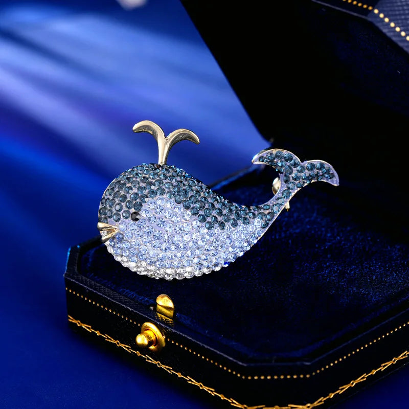 women clothing accessories pins jewelry, fashion animal blue whale brooch