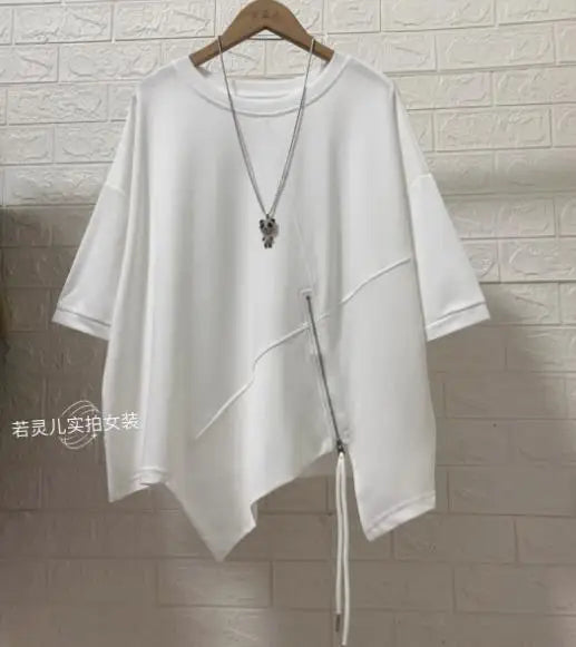 Zipper Sweatshirts Women Fashion White Pullovers  Women Clothing  Autumn Clothes Women