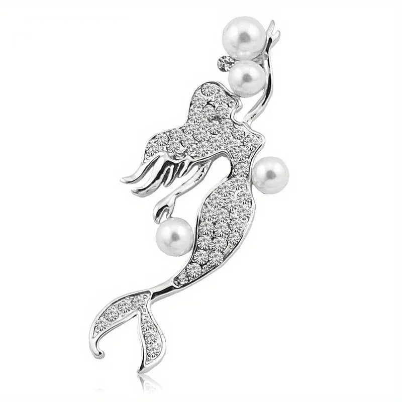 luxury mermaid brooch fashion women clothing accessories jewelry