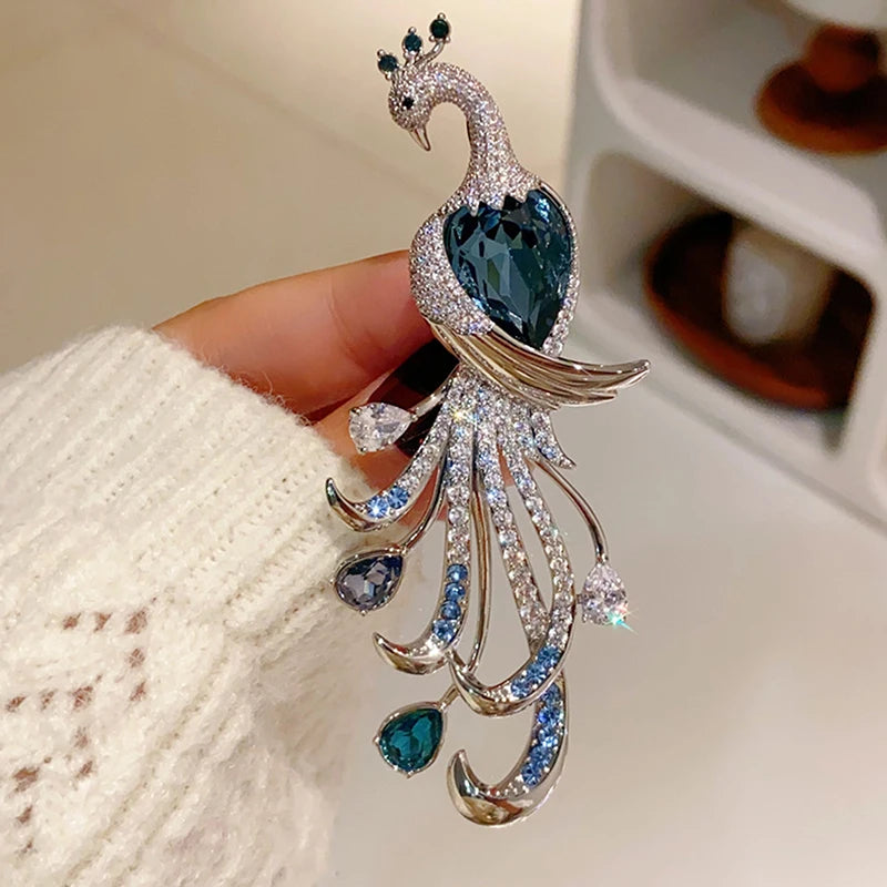Exquisite Shiny Rhinestone Hummingbird Brooches For Women Clothing Coat Jewelry Accessries Gift