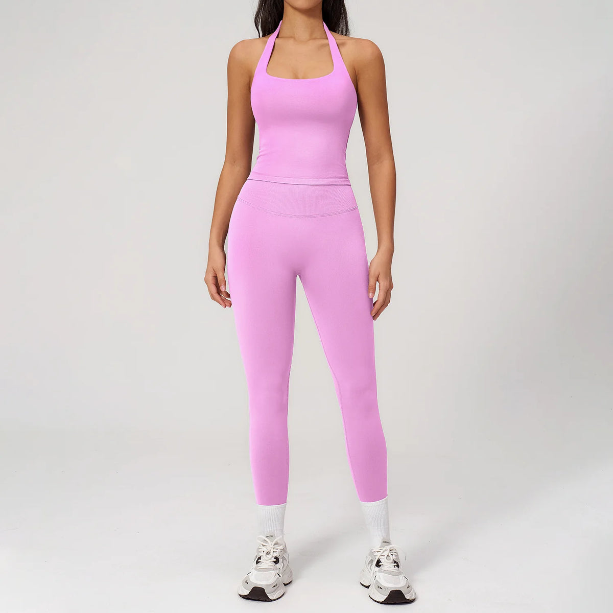 Women's Clothing 2026 Trend Elegant Sets Of 2-piece Lady Summer Outfit Woman Slim Fit Solid Color Spring Fitness Wear Women