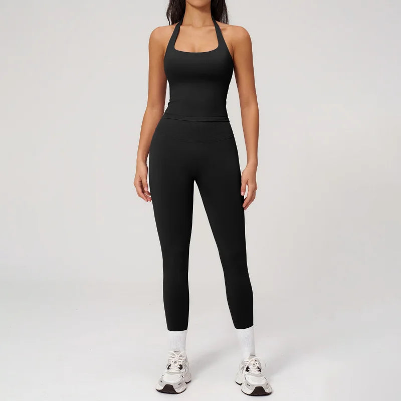 Women's Clothing 2026 Trend Elegant Sets Of 2-piece Lady Summer Outfit Woman Slim Fit Solid Color Spring Fitness Wear Women