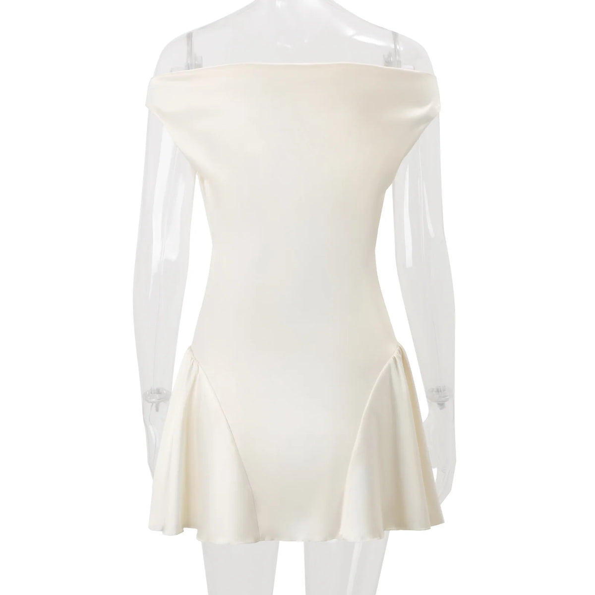 Women's Clothing 2026 Autumn French Sexy Pure Desire Sweet Temperament Waist Satin Dress Short Skirt