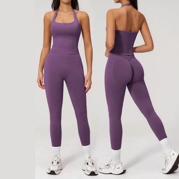 Women's Clothing 2026 Trend Elegant Sets Of 2-piece Lady Summer Outfit Woman Slim Fit Solid Color Spring Fitness Wear Women