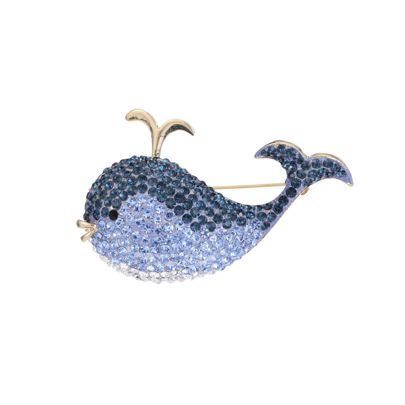 women clothing accessories pins jewelry, fashion animal blue whale brooch