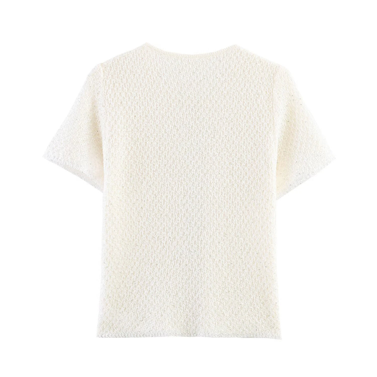 Women's Clothing 2025 New Style European And American Fashion Simple Pearl Decoration Knitted Top Knitted Vest