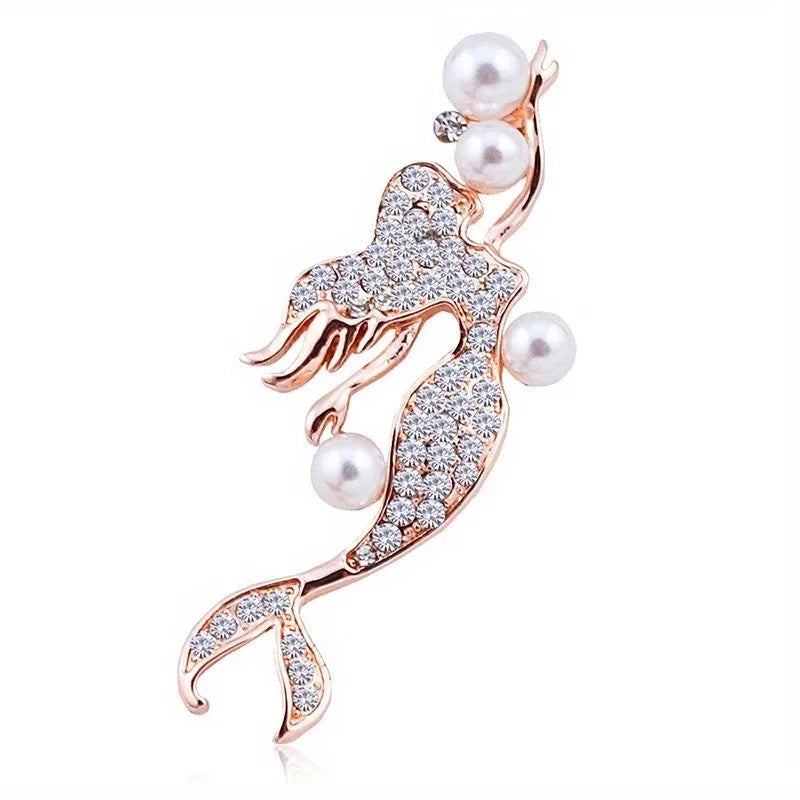 luxury mermaid brooch fashion women clothing accessories jewelry