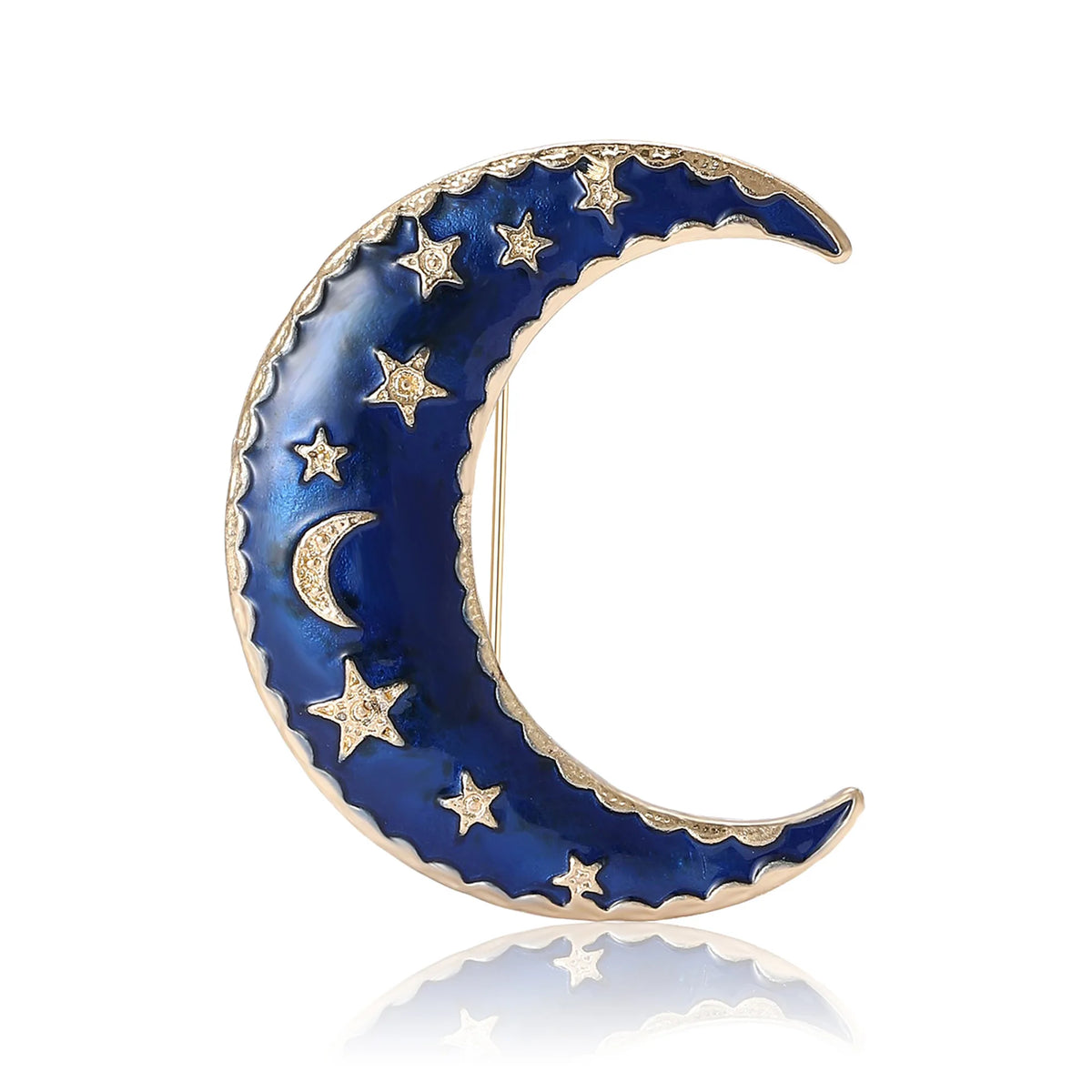 Vintage Sun Moon Star Brooches Alloy Crystal Pins Badge for Women Clothing Accessories
