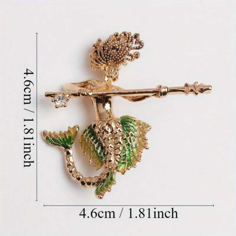 luxury mermaid brooch fashion women clothing accessories jewelry