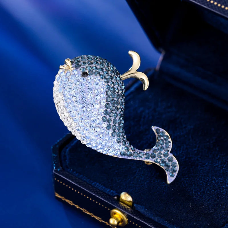 women clothing accessories pins jewelry, fashion animal blue whale brooch