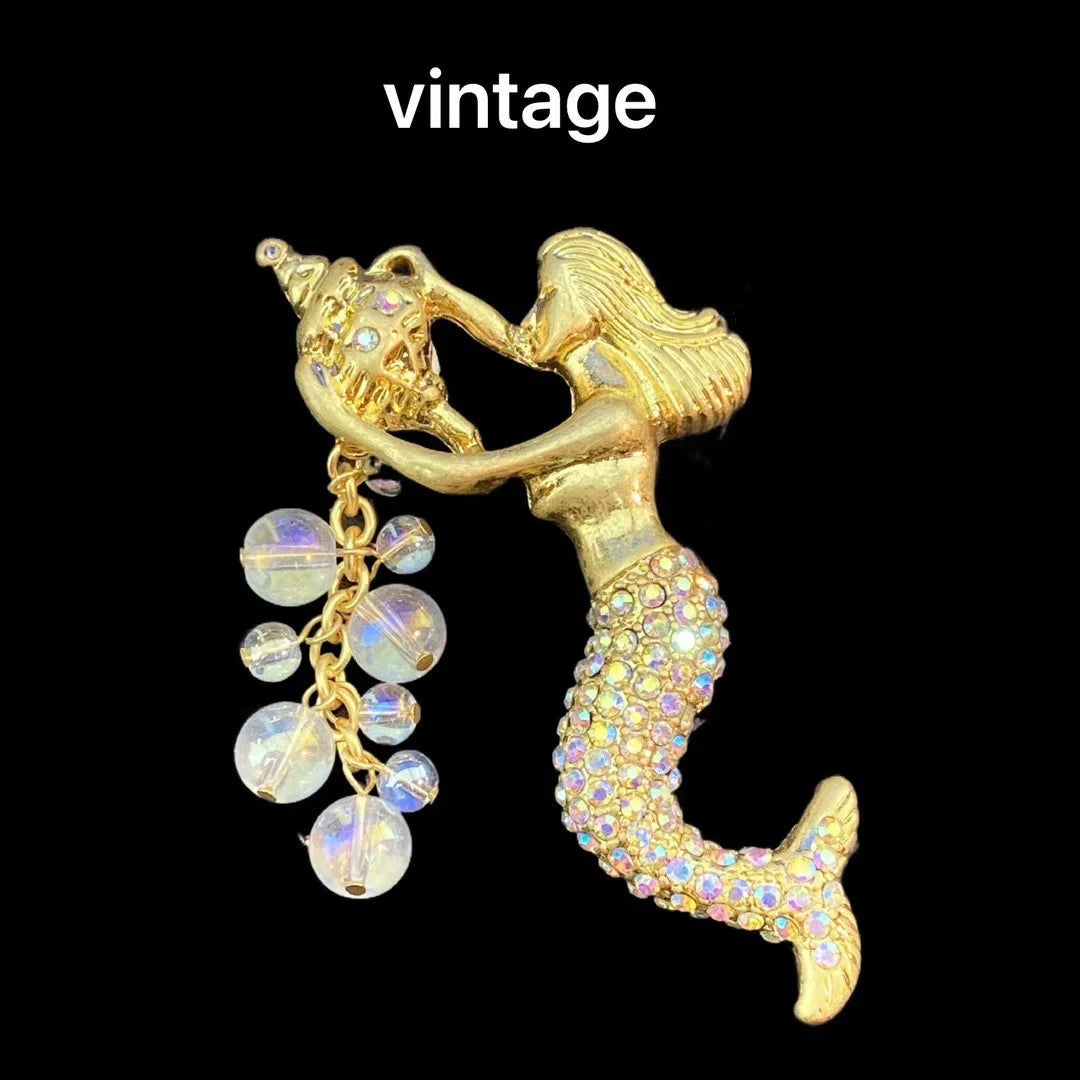 luxury mermaid brooch fashion women clothing accessories jewelry