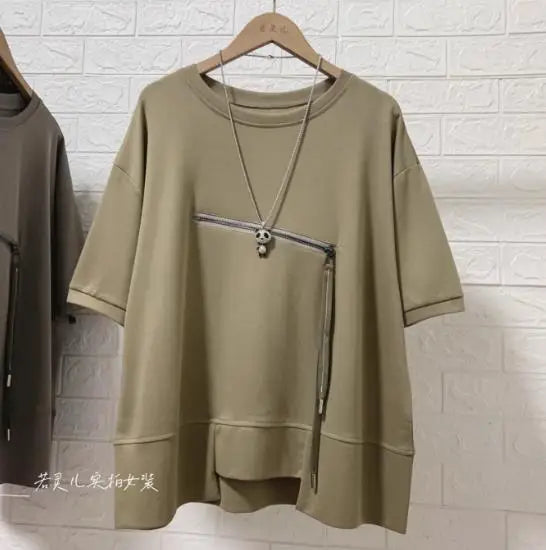Zipper Sweatshirts Women Fashion White Pullovers  Women Clothing  Autumn Clothes Women